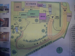 角川庭園の案内図