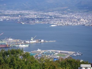 函館山から函館市内を望む